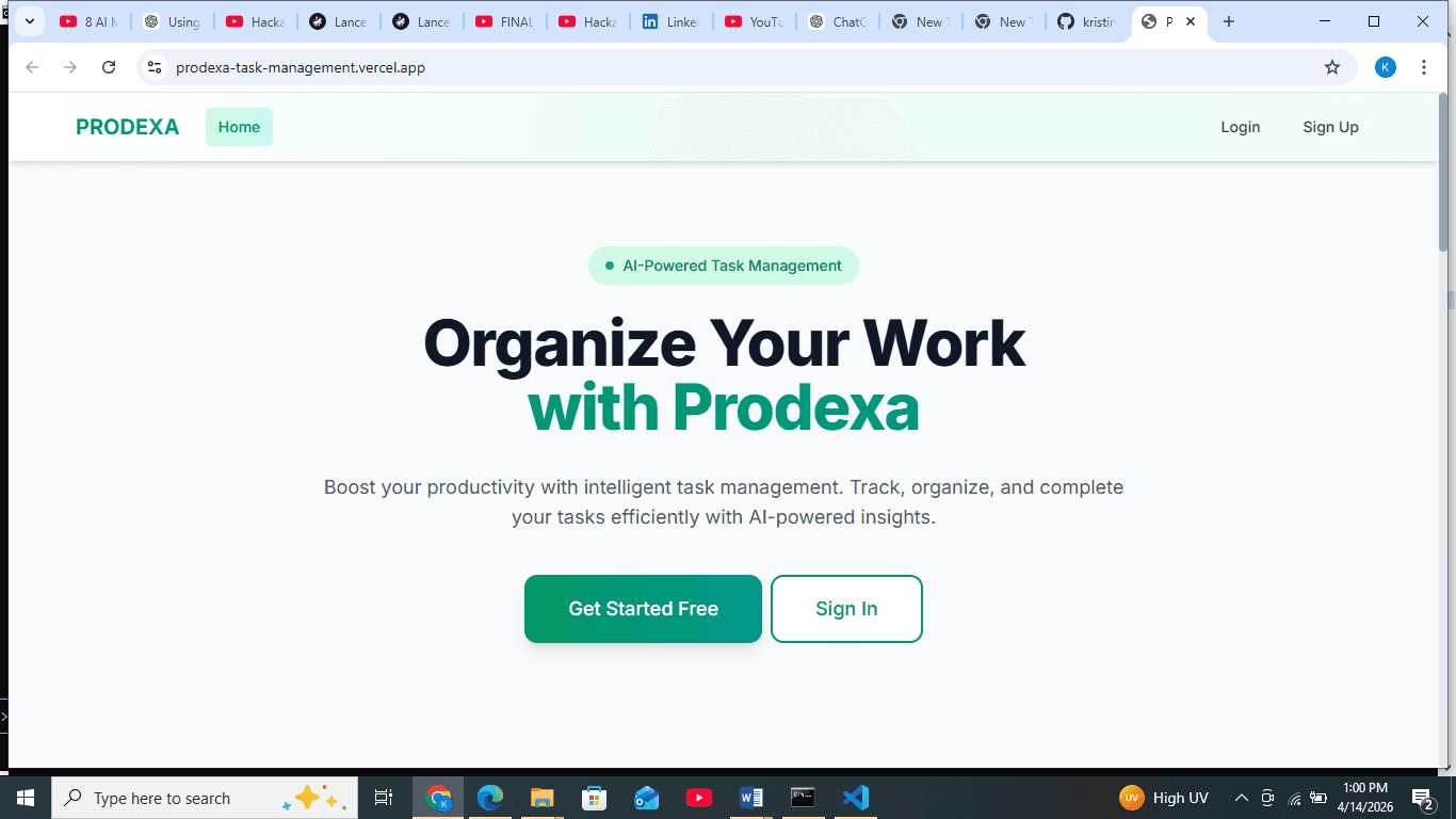 Prodexa - AI-Powered Task Management System